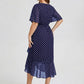 Plus Size Printed Mermaid Chiffon Wedding Guest Dress