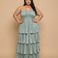 Chantarae Sophisticated Plus Size A-Line Satin Charmeuse Bridesmaid Gown - N0380