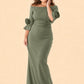 Plus Size Mother of the Bride Gown with Sculpted Flower Detail and Feminine Silhouette