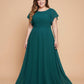 Avenleigh Plus Size Minimalist A-Line Chiffon Bridesmaid Dress with  Silhouette -N0337