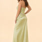 Plus Size Strapless Bridesmaid Dress with Mermaid Silhouette and Embroidered Bodice
