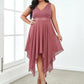 Plus Size Stunning V Neck Prom Lace Dress for Women