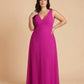 Silvarelle Minimalist Plus Size Sheath Bridesmaid Dress with Soft Chiffon for Wedding -N0365