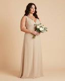 Silvarelle Flattering Plus Size Sheath Chiffon Dress with Lightweight Fabric for Wedding -N0368