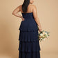 Chantarae Plus Size Off The Shoulder Mesh Bridesmaid Dress Leg Slit Curvy Friendly Sheath Gown For Wedding Party -N0370