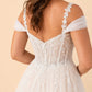 Minimalist Bohemian Wedding Dress A-Line Lace Tulle Off Shoulder Design