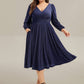 Plus Size Glitter long Sleeve Midi Dress With Pocket