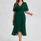 Plus Size Printed Mermaid Chiffon Wedding Guest Dress