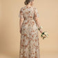 Petaline Plus Size Chiffon A-Line Bridesmaid Gown with Short Flutter Sleeves N0326