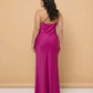 Silvarelle Elegant Stretch Satin Plus Size Bridesmaid Dress with Lace Trim for Weddings - N0359