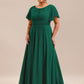 Plus Size Simple Chiffon Pleated A-Line Bridesmaid Dress