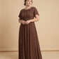 Petaline Minimalist Plus Size Bridesmaid Dress with Soft Pleats for Wedding N0325