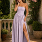 Plus Size Floral Burnout Bridesmaid Dress with Removable Straps and Lace Up Back