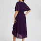 Plus Size Printed Mermaid Chiffon Wedding Guest Dress