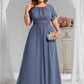 Plus Size Simple Chiffon Pleated A-Line Bridesmaid Dress