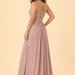 Plus Size Bridesmaid Evening Gown with Sequins Lace and Elegant Open Back A-Line Dress Maxi