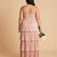 Chantarae Soft Satin Ruffled A-Line Plus Size Bridesmaid Dress for Wedding Parties - N0382
