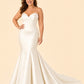 Plus Size Timeless Strapless Bridal Dress with Pleated Waist and Flowing Train
