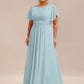 Plus Size Printed Chiffon Pleated Maxi Wedding Guest Dress