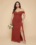 Elanthia Elegant Stretch Mesh Plus Size Bridesmaid Dress for Weddings - N0348