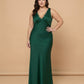 Silvarelle Modern Plus Size Sheath Bridesmaid Dress in Stretch Satin for Formal Wedding -N0357