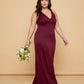Silvarelle Plus Size Flowy Feminine Evening Gown, Straight Back Sheath Dress for Wedding Engagement Parties -N0360