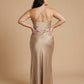 Silvarelle Luxe Sheath Plus Size Bridesmaid Dress with Stretch Satin Fabric for Weddings - N0362