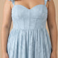 Plus Size A-Line Bridesmaid Dress with Floral Burnout Fabric Ruched Bodice and Slit Detail