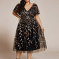 Plus Size Sparkly Midi Cocktail Dress