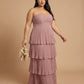 Chantarae Romantic Plus Size A Line Chiffon Bridesmaid Dress Sweetheart Floor Length Formal Gown For Wedding Guest Prom Wedding Events - N0372