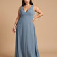 Silvarelle Elegant Plus Size Sheath Chiffon Bridesmaid Dress with Flowing Fit for Wedding -N0364