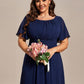 Plus Size Simple Chiffon Pleated A-Line Bridesmaid Dress