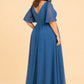 Chic Plus Size Mother Bridesmaid Dress Pleated A-Line Formal Gown Elegant Wedding Style Dress