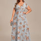 Plus Size Chiffon Pleated A-Line Back Cutout Bridesmaid Dress