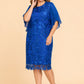 Plus Size Mother of the Bride Dress with Floral Embroidery and Chiffon Sleeves Elegant Formal Gown