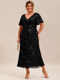 Plus Size Sequin Mermaid Formal Dress