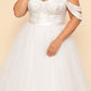 Dreamy Princess Wedding Dress for Curvy Brides with Corset Top and Flowy A-Line Silhouette