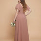 Avenleigh Plus Size Classic A-Line Chiffon Bridesmaid Dress Floor Length for Wedding - N0329