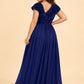 Asymmetrical Neck Evening Gown with Sequin Accent for Bridesmaids and Formal Events
