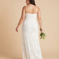 Silvarelle Plus Size Chic Sheath Bridesmaid Dress Side Zip Lace Embellishment Formal Wedding Gown For Curvy Figuress -N0356