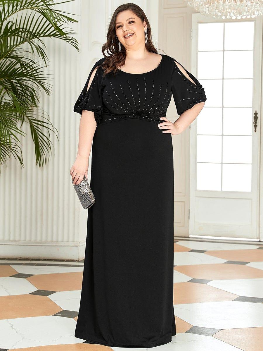 Simple Plus Size Bodycon Maxi Mermaid Wedding Guest Dress