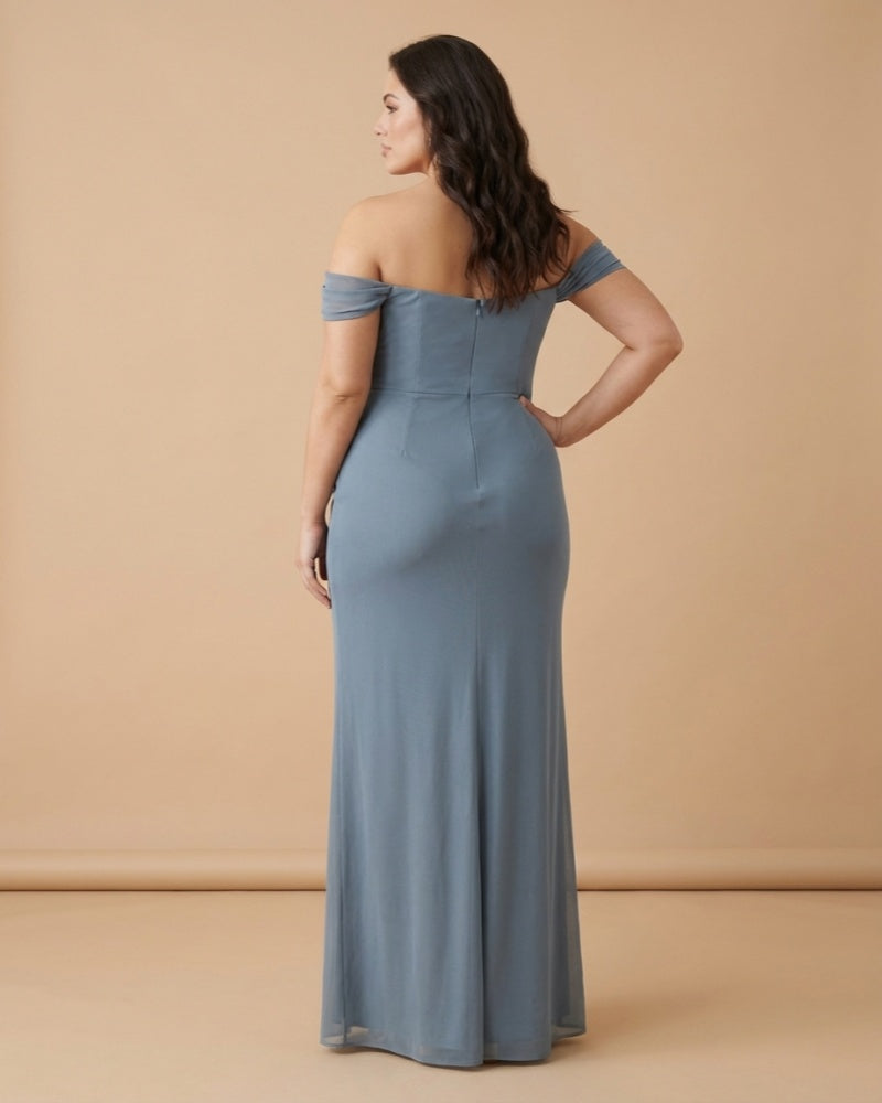 Elanthia Sexy Plus Size Sheath Bridesmaid Dress with Convertible Design for Wedding-N0345