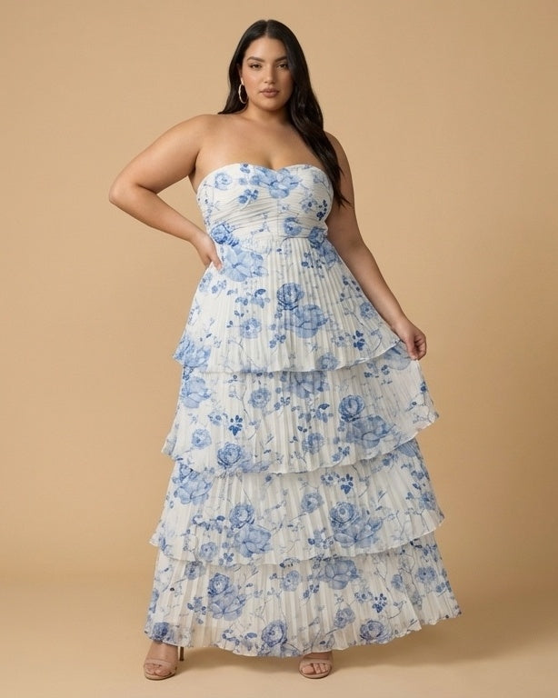 Chantarae Elegant Plus Size A-Line Chiffon Bridesmaid Dress - N0376