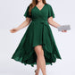 Plus Size Tie Knot Chiffon Wedding Guest Dress