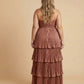 Chantarae Soft Satin Ruffled A-Line Plus Size Bridesmaid Dress for Wedding Parties - N0382