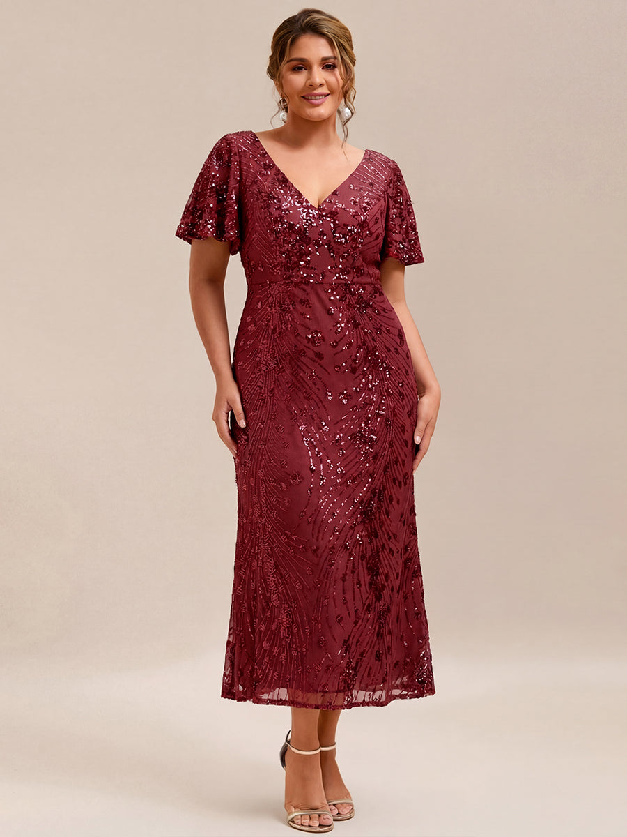 Plus Size Sequin Mermaid Formal Dress