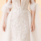 Plus Size Bridal Gown Off Shoulder with Removable Skirt Romantic Bow Detail