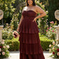 Chantarae Elegant Plus Size A-Line Satin Charmeuse Bridesmaid Dress - N0383