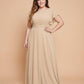 Avenleigh Plus Size Classic A-Line Chiffon Bridesmaid Dress Floor Length for Wedding - N0329