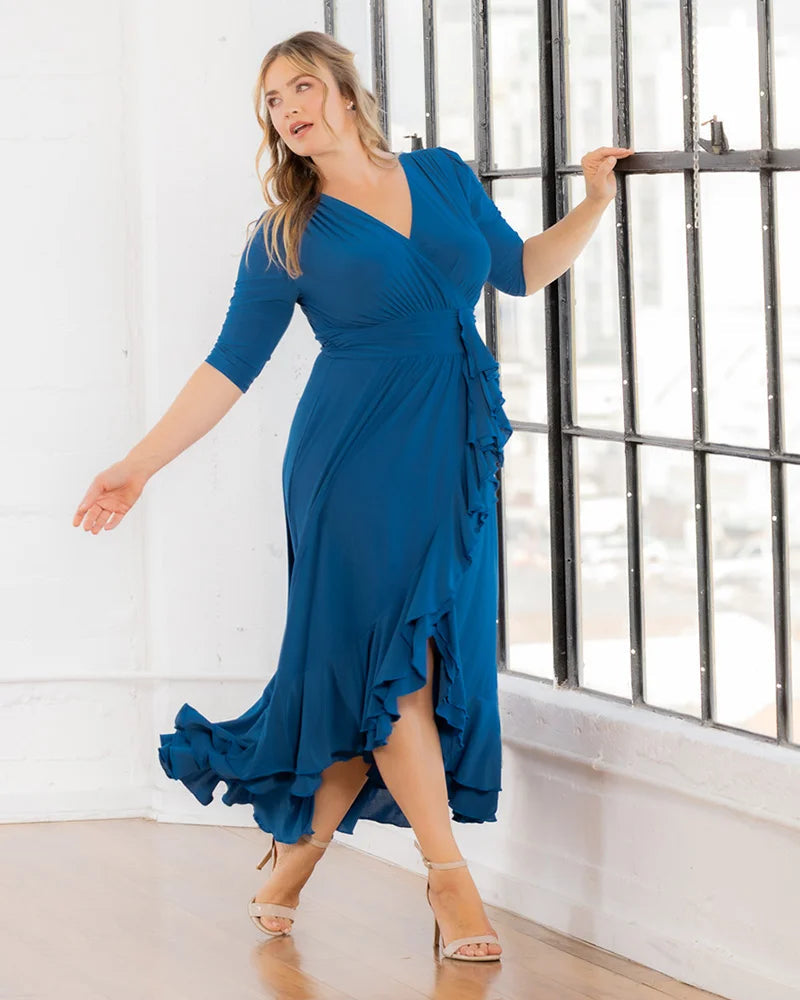 Veronica Ruffled Evening Gown